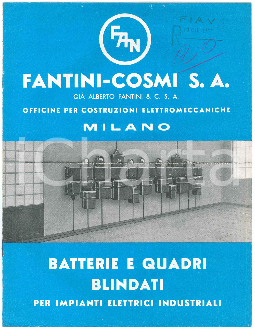 Oggetto da collezione cartaceo 1941 MILANO Costruzioni elettromeccaniche FANTINI  COSMI Catalogo 1
