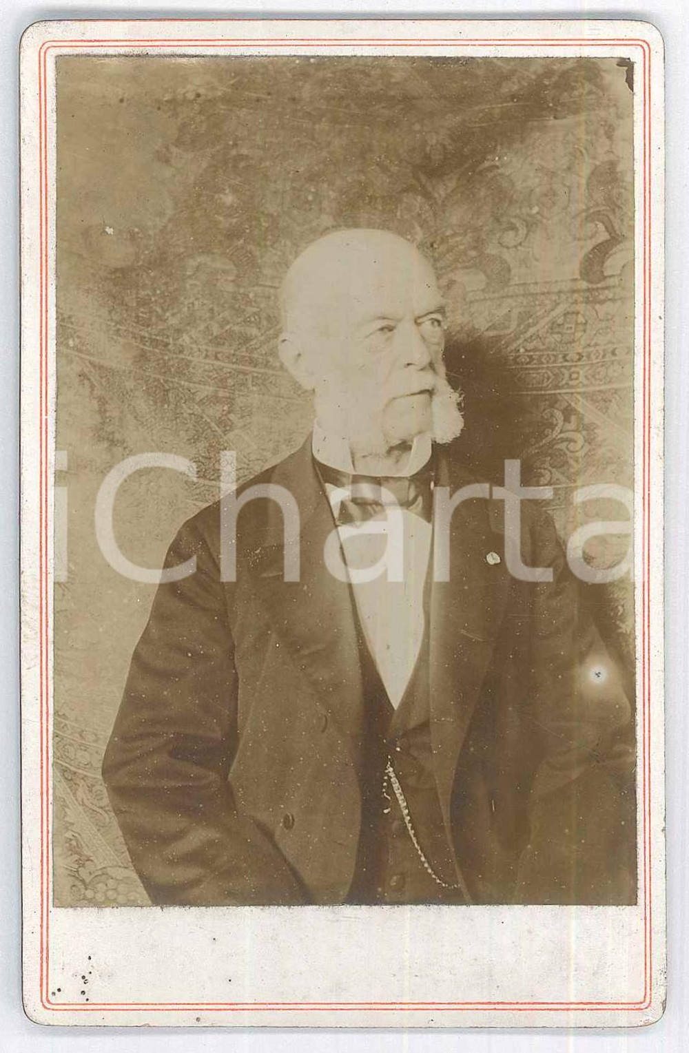 Fotografia d epoca originale 1900 NOBILTA  ITALIA Ritratto di gentiluomo Foto anonima 8x12 cm 1