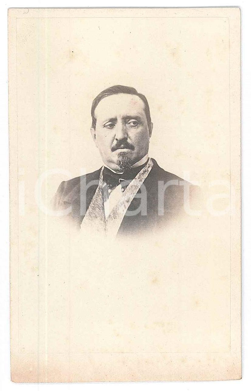 Fotografia d epoca originale 1870 ca ITALIA Ritratto maschile  Busto Fotografia CDV 1