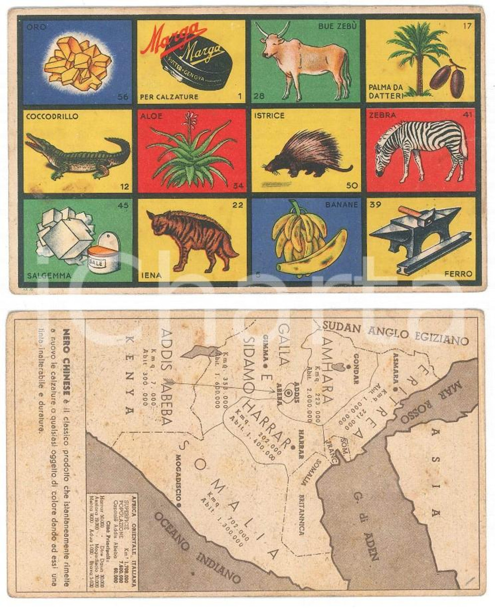 Oggetto da collezione cartaceo 1938 GIUOCHI LASCO Giuoco illustrato Prodotti dell Impero  Cartella 16x10 2 1