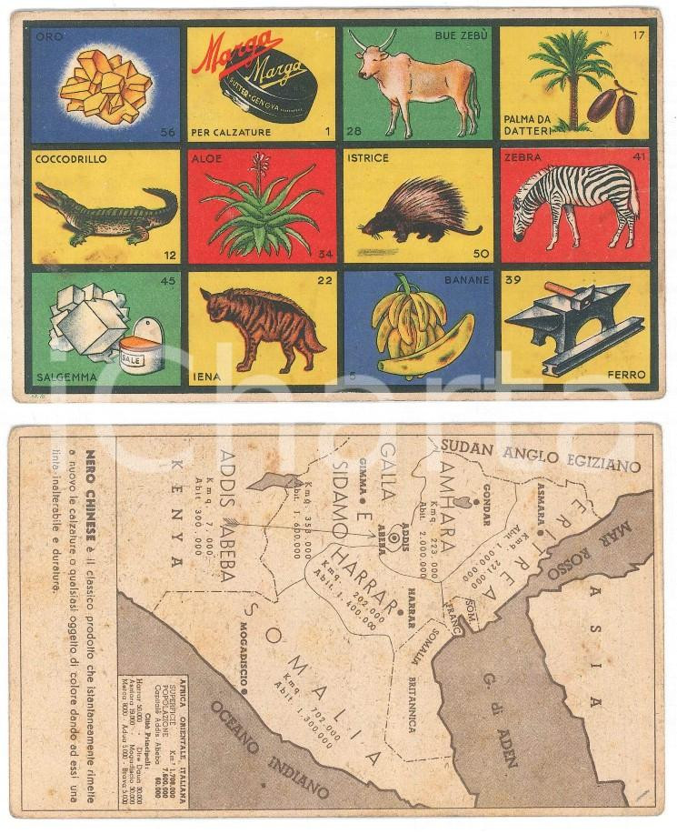 Oggetto da collezione cartaceo 1938 GIUOCHI LASCO Giuoco illustrato Prodotti dell Impero  Cartella 16x10 2 1