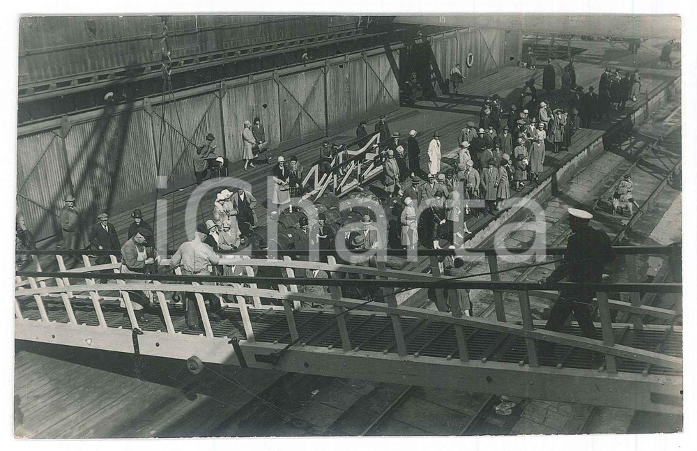 Fotografia d epoca originale 1920 ca GERMANY  NORTH SEA  Ship leaving  Preparation Photo 14x9 cm 2 1