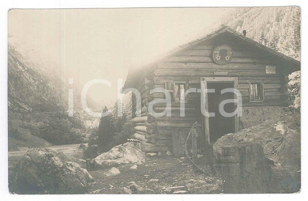 Fotografia d epoca originale 1935 ca GERMANIA  BAVIERA  Rifugio tradizionale Foto cartolina 14x9 cm 1