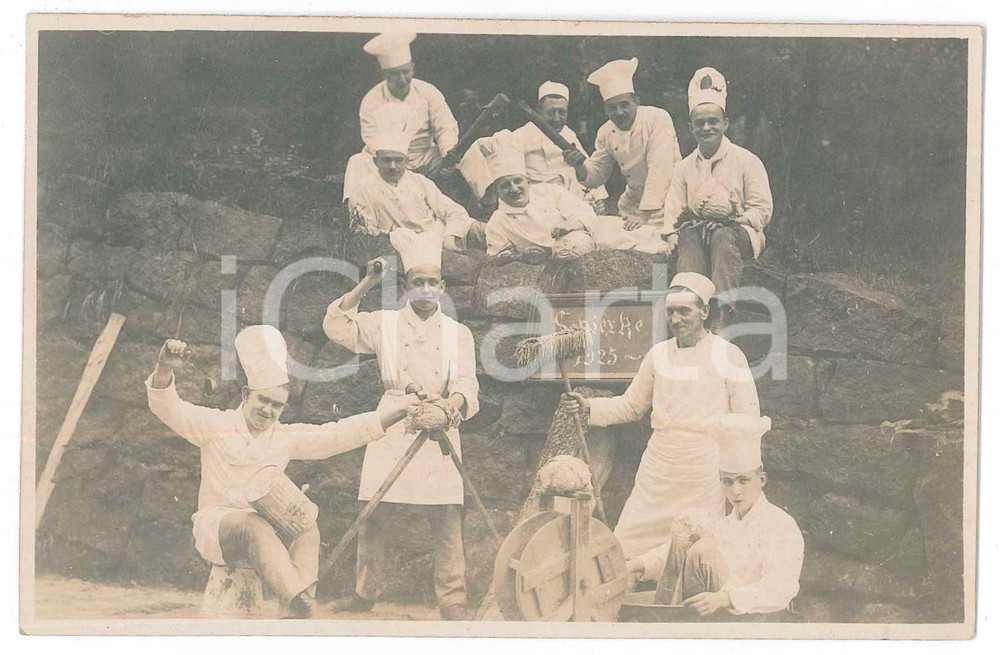 Fotografia d epoca originale 1925 SCHIERKE /WERNIGERODE D Personale di cucina  Foto CURIOSA 14x9 cm 1