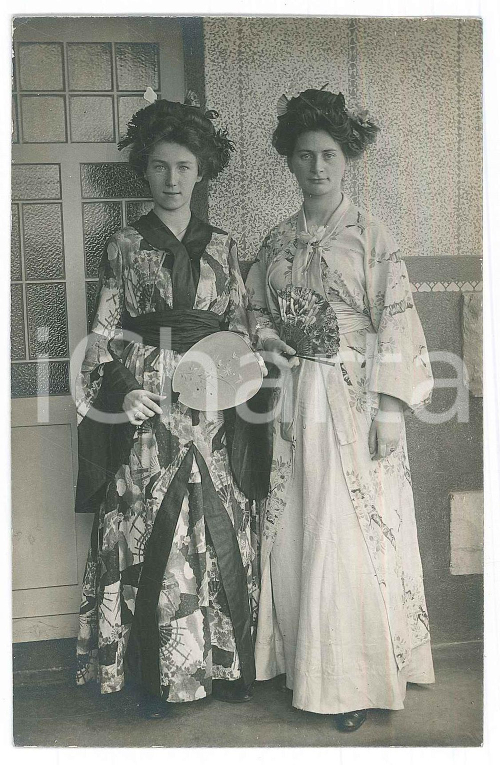 1925 ca HALBERSTADT (D) - CARNEVALE - Ragazze in costume giapponese *Foto 9x14