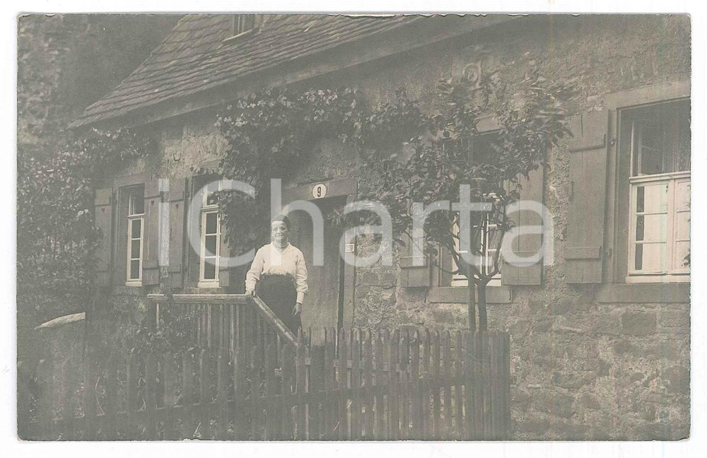 Fotografia d epoca originale 1920 ca HEIDELBERG D Ritratto di insegnante  Frau MECHLING  Foto 14x9 cm 1