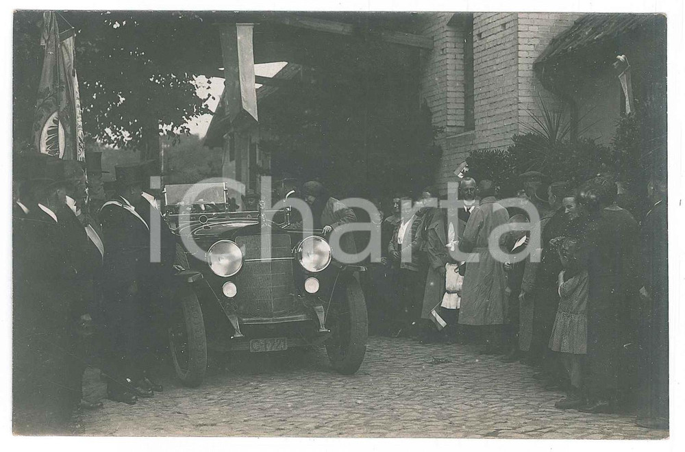 Fotografia d epoca originale 1925 ca CELLE GERMANIA Evento pubblico  Arrivo automobile Foto 14x9 1 1