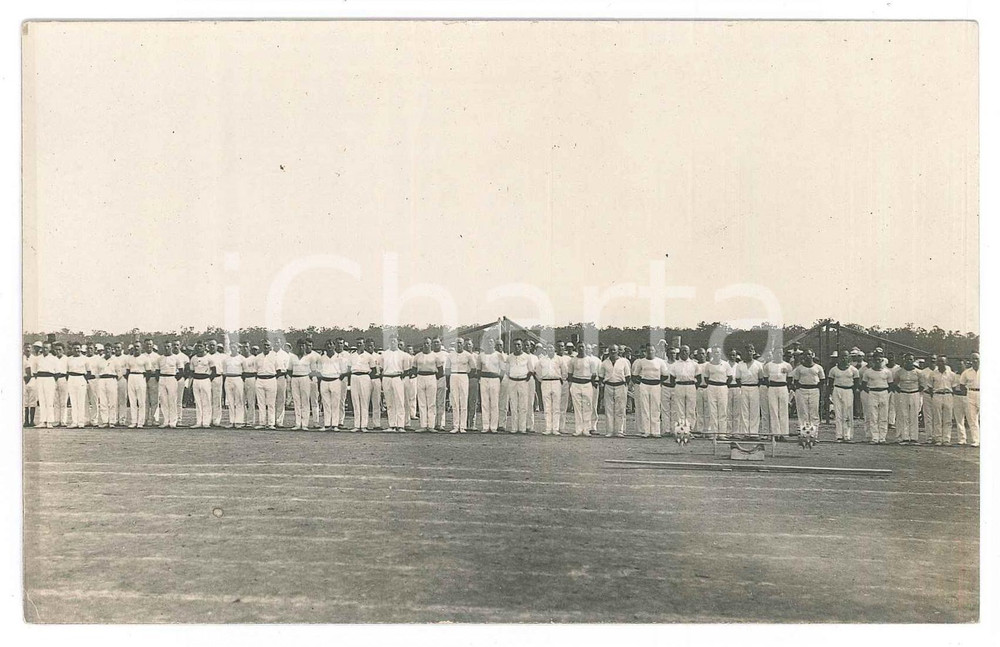 Fotografia d epoca originale 1920 ca SPORT GINNASTICA  GERMANIA  Atleti in schieramento orizzontale Foto 1