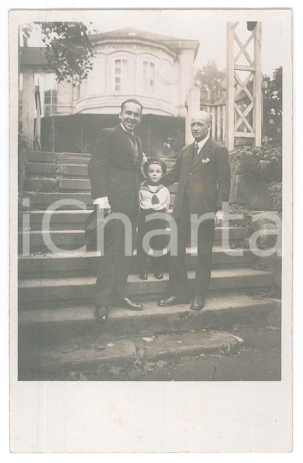 Fotografia d epoca originale 1920 ca GERMANIA Festa di fidanzamento al locale LIBELLE  Invitati Foto 1