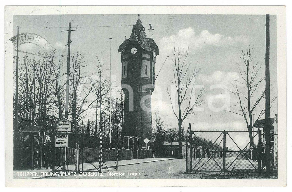 Cartolina originale da collezione 1937 DÃ–BERITZ D TruppenÃ¼bungsplatz  Nordtor Lager  Postcard 1