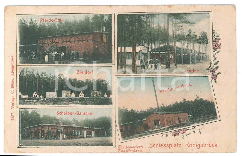 Cartolina originale da collezione 1916 ARMEE  KÃ–NIGSBRUCK  SchieÃŸplatz  Vedutine  Cartolina postale 1