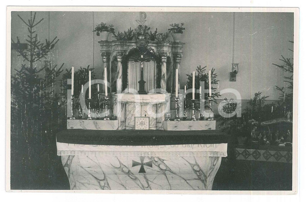 Fotografia d epoca originale 1930 ca ARENDSEE  Katholische Kuratie  Altare Fotografia 14x9 cm 1