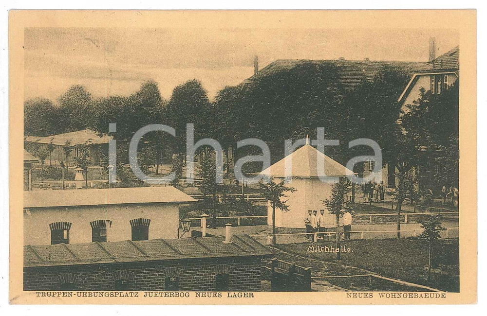Cartolina originale da collezione 1914 JUETERBOG D TruppenÃ¼bungsplatz  Neues Lager  ANIMATED Postcard 1