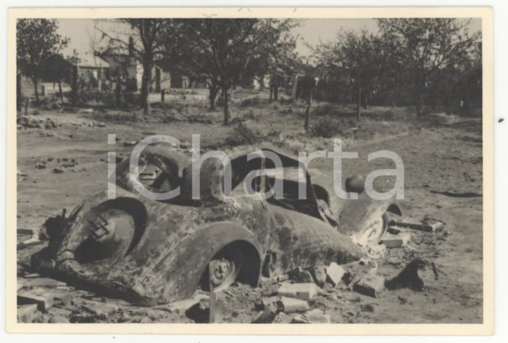 Fotografia d epoca originale 1941ca WW2  BIELORUSSIA Devastazioni di guerra 2REAL PHOTO cm 9 X 6 1