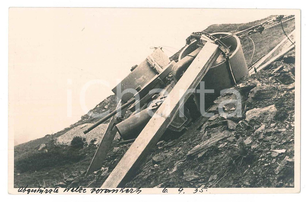 Fotografia d epoca originale 1935 GERMANIA  TECNICA  Rullo caduto  Foto VINTAGE14x9 cm 1