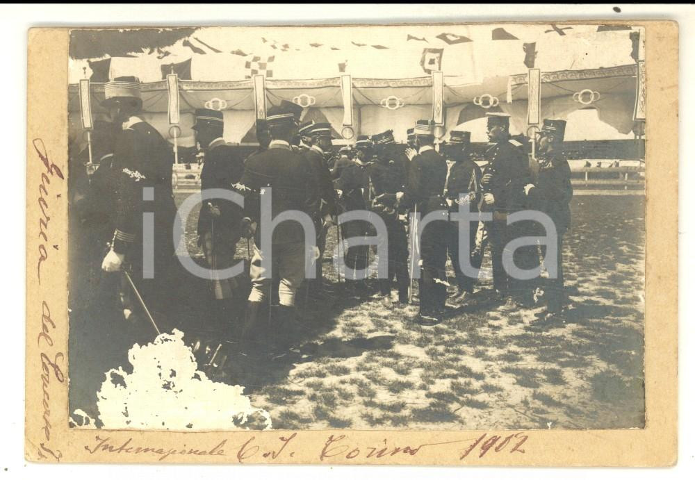 Fotografia d epoca originale 1902 TORINO IPPICA Concorso internazionale  La giuria al lavoro Foto 12x9 cm 1
