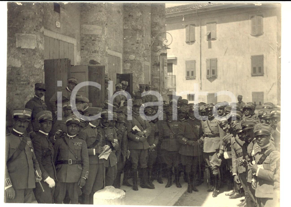 Fotografia d epoca originale 1922 PALMANOVA Manovre grandi unitÃ   Conferenza finale  Ufficiali Foto 1