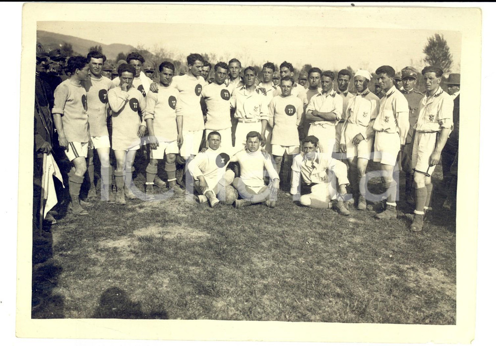 Fotografia d epoca originale 1920 ca UDINE ? REGIO ESERCITO  Ufficiali del GENIO in divisa sportiva Foto 1