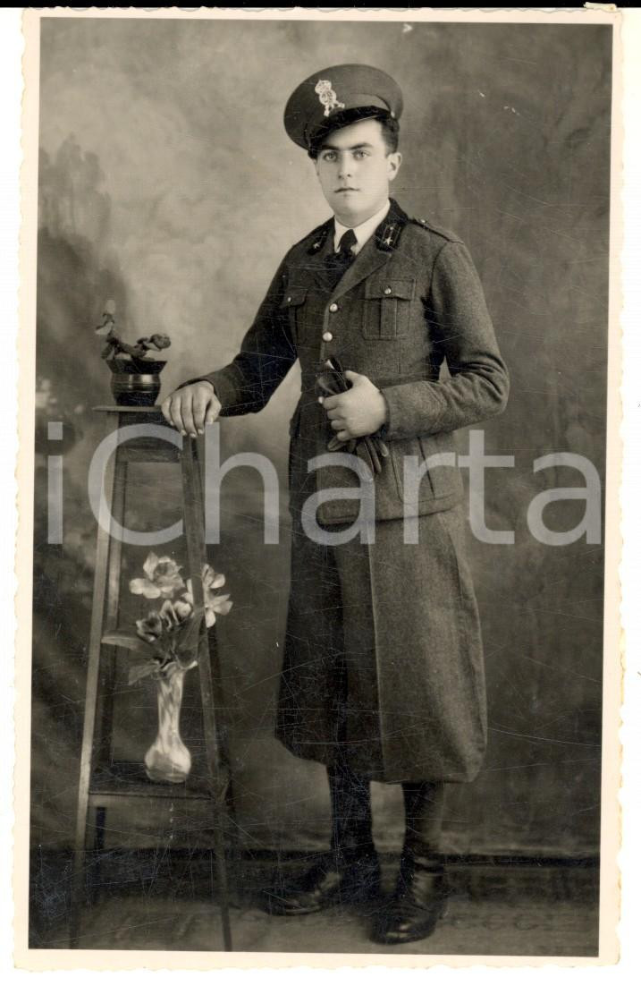 Fotografia d epoca originale 1940 ca ASTI Ritratto di ufficiale del 29Â° Reggimento Fanteria Foto cartolina 1