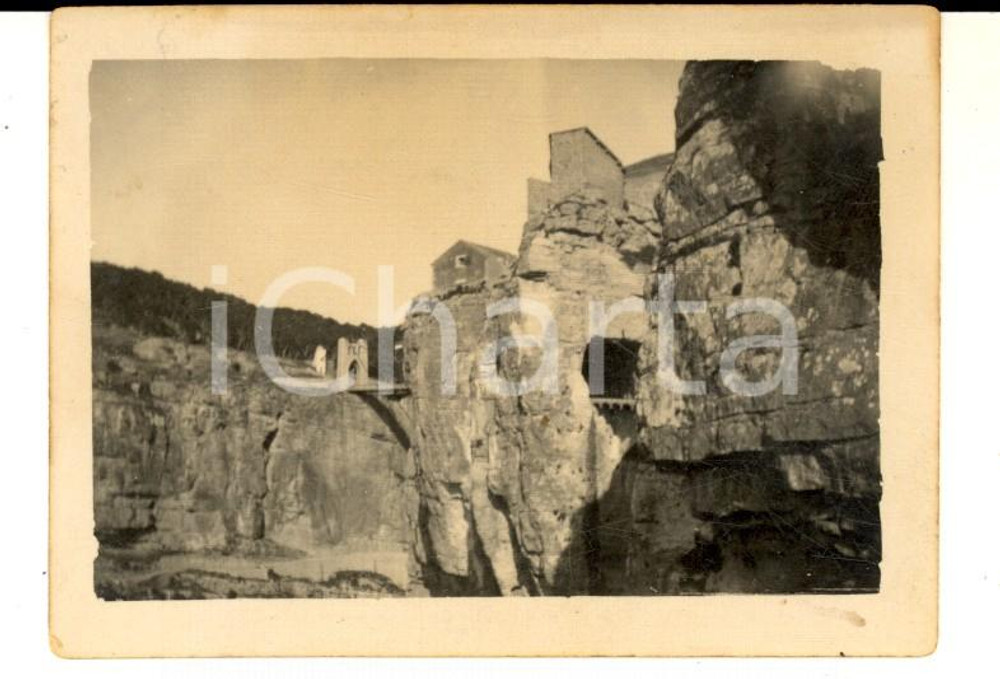 Fotografia d epoca originale 1931 CONSTANTINE ALGERIE Vue du Pont de SIDI M CID avec les rochers Photo 9x7 1