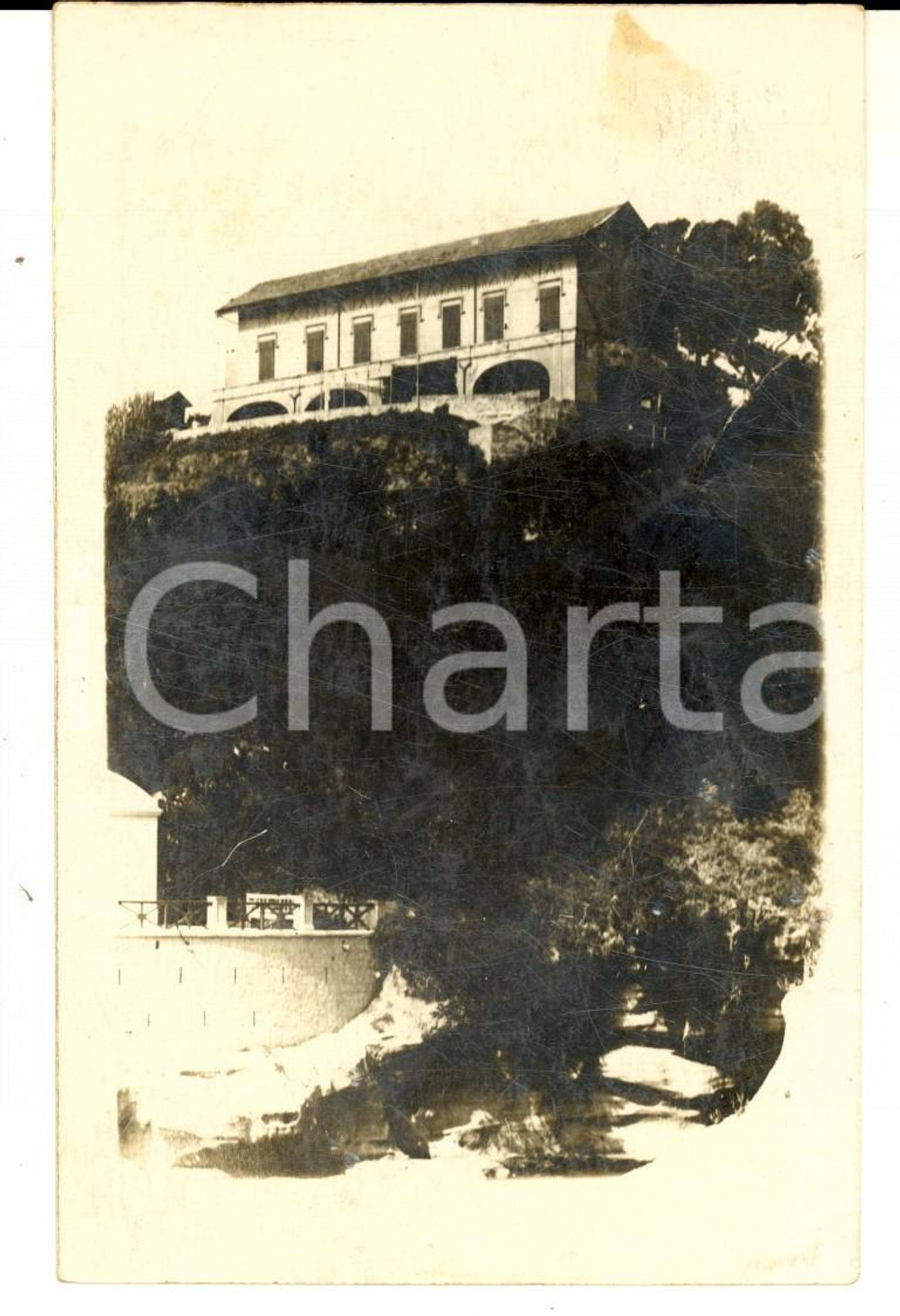 Fotografia d epoca originale 1932 NAPOLI Veduta di una palazzina rurale Foto cartolina VINTAGE 1