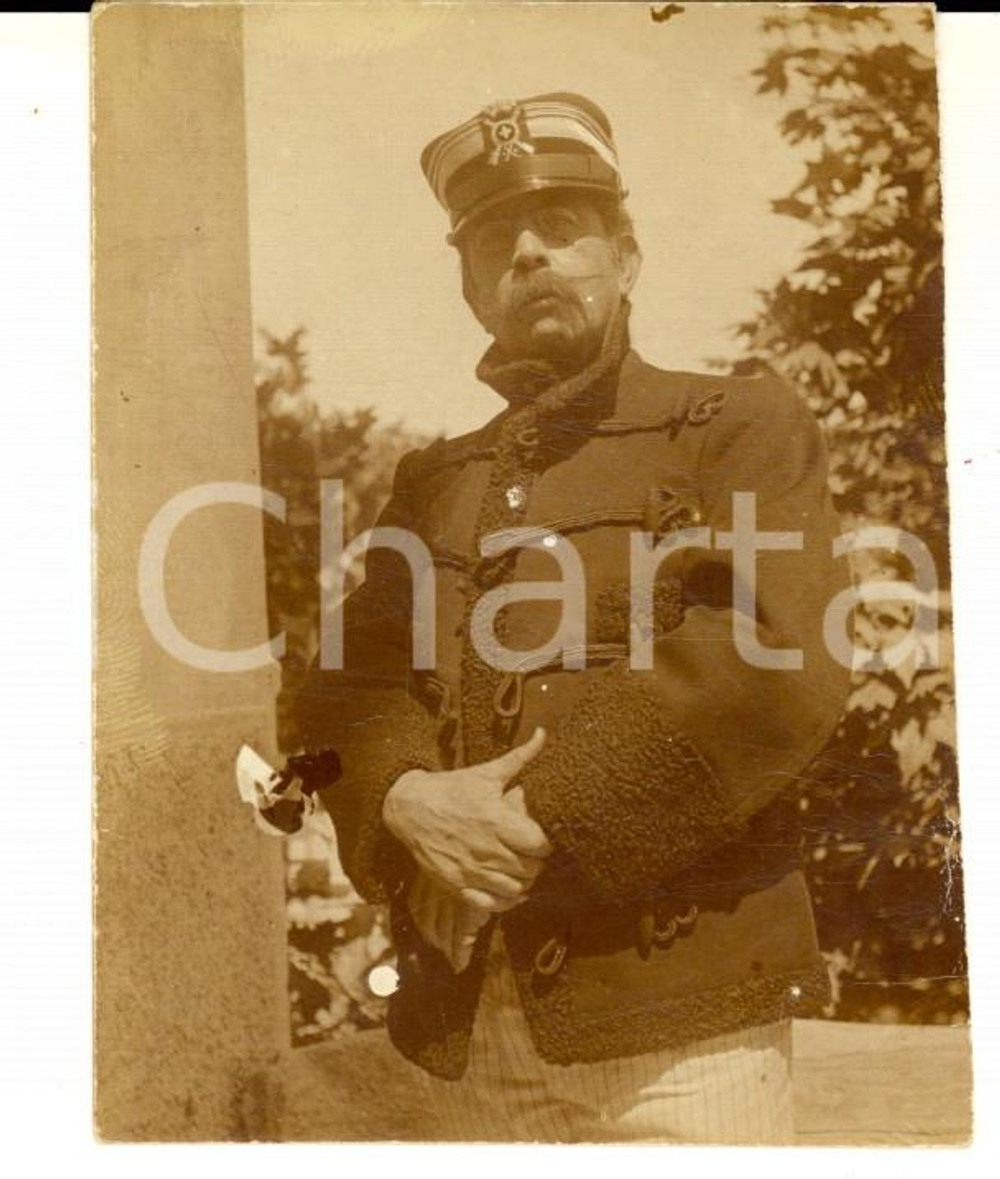 Fotografia d epoca originale Estate 1919 REGIO ESERCITO Ritratto ten. col. TAMBUSCIO medico  Foto 7x9 cm 1