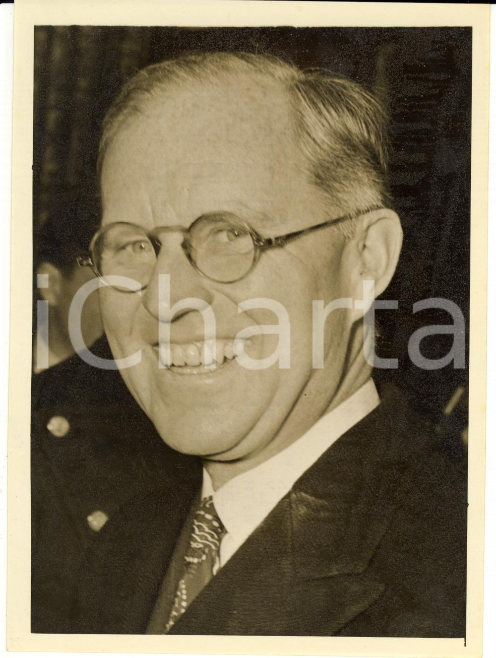 Fotografia d epoca originale 1940 New York Ritratto di Joseph Patrick Joe Kennedy  REAL PHOTO cm 12,5 x 18 1