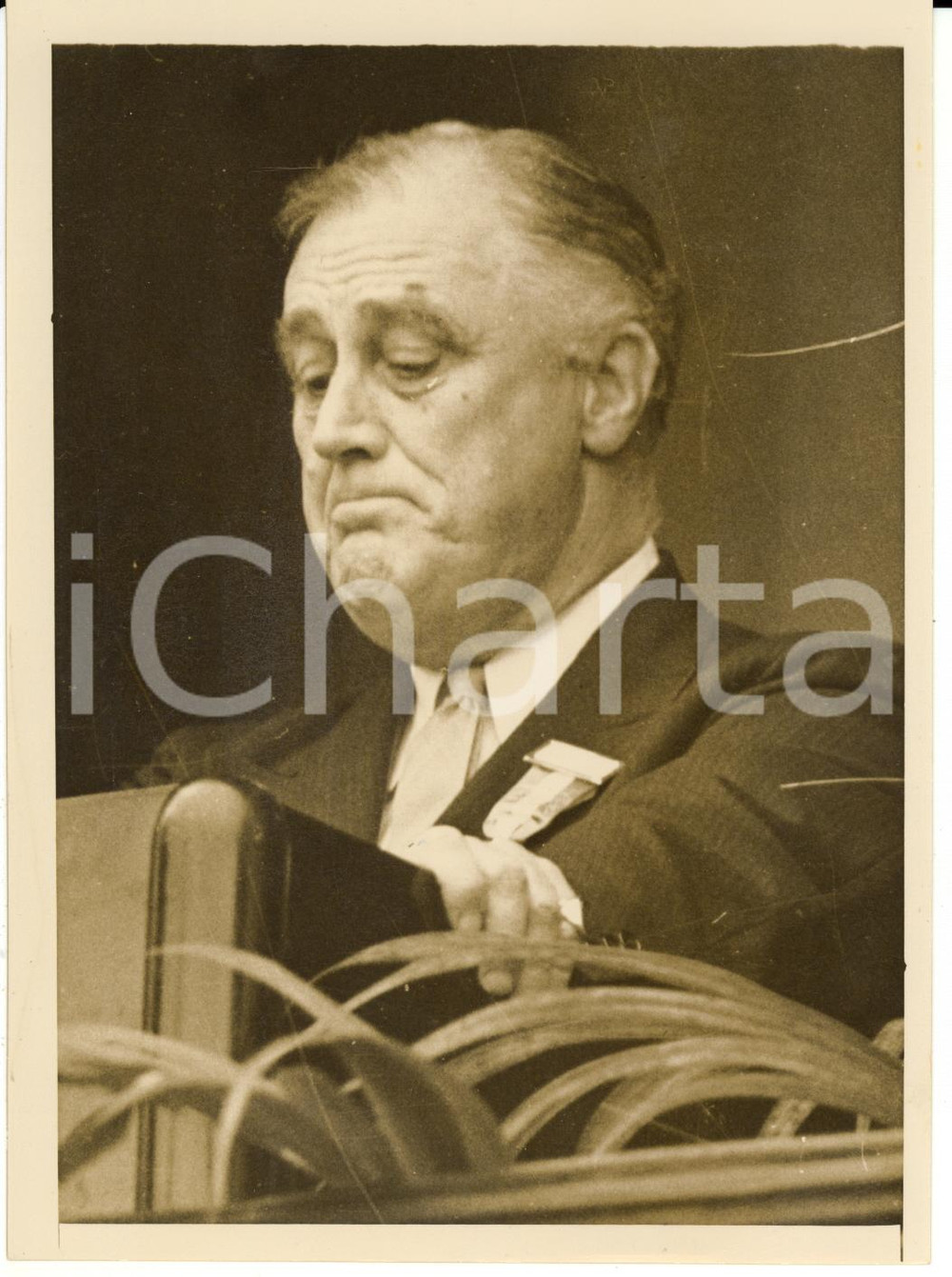 Fotografia d epoca originale 1939 WASHINGTON RED CROSS Convention  Franklin D. ROOSEVELT during the speech 1