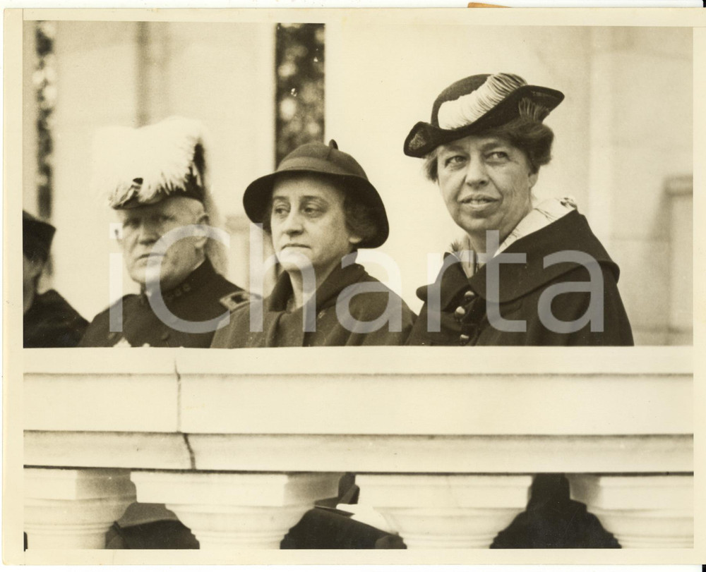Fotografia d epoca originale 1934 ARLINGTON Eleanor ROOSEVELT attends Easter Sunrise Memorial Services PHOTO 1