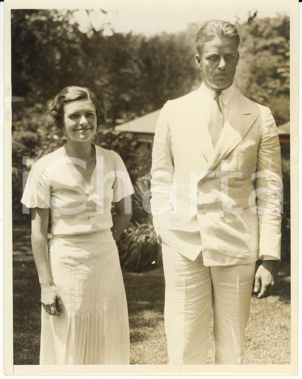 Fotografia d epoca originale 1933 BURLINGTON Elliott ROOSEVELT and Ruth GOOGINS before their marriage  Photo 1