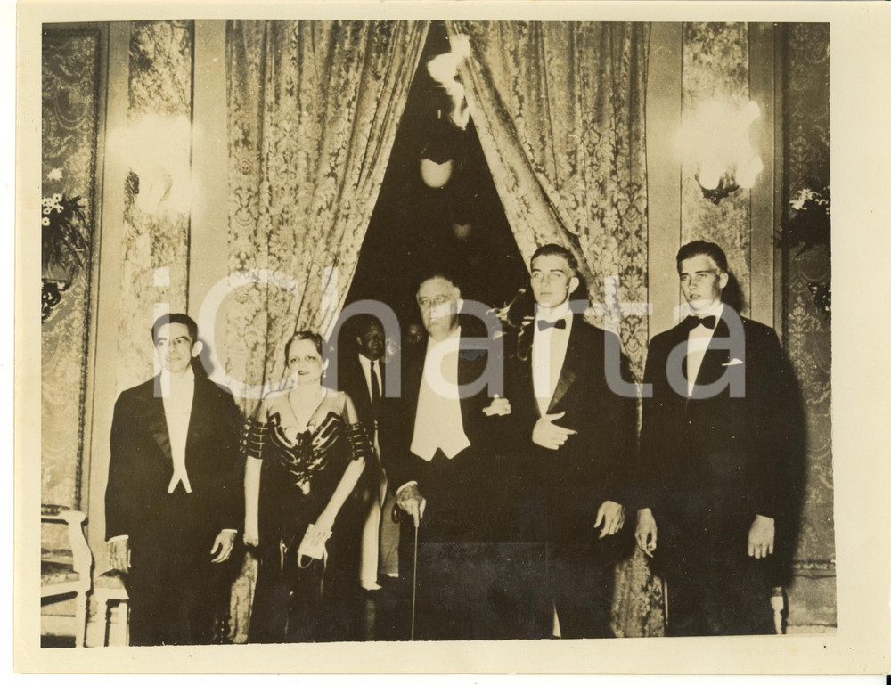 1934 PANAMA Franklin ROOSEVELT  with his sons and Harmodio HARIAS MADRID - Photo