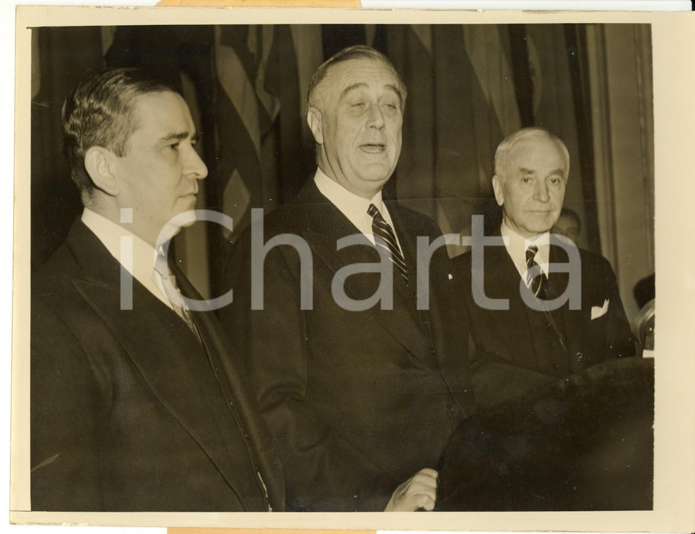 Fotografia d epoca originale 1940 WASHINGTON Union s 50th Anniversary  Franklin ROOSEVELT during the speech 1