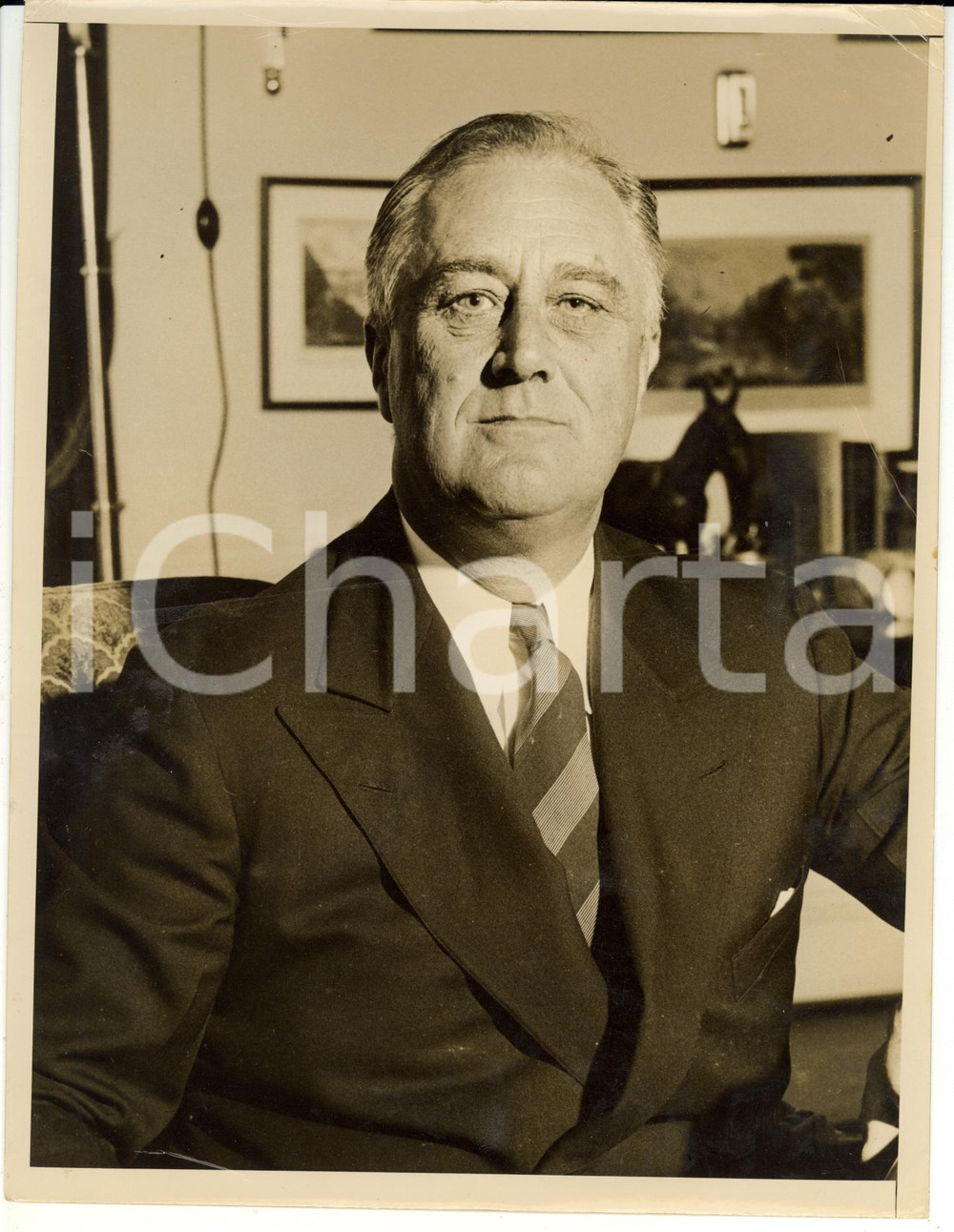 Fotografia d epoca originale 1936 WASHINGTON President Franklin ROOSEVELT on the eve of Democratic Convention 1