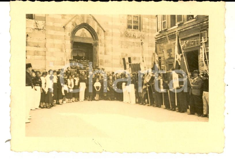 Fotografia d epoca originale 1936 GENOVA SAN MATTEO Battesimo nuclei Gruppi Corridori Foto VINTAGE 10x7 cm 1
