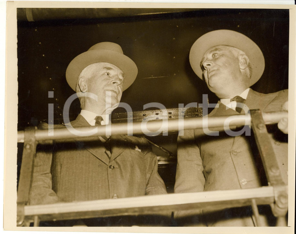 Fotografia d epoca originale 1938 WASHINGTON Franklin ROOSEVELT with Secretary of State Cordell HULL 1