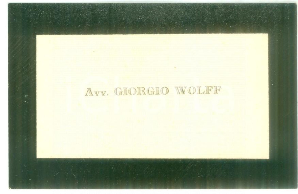 1900 ca PADOVA Avvocato Giorgio WOLFF - Biglietto da visita listato a lutto