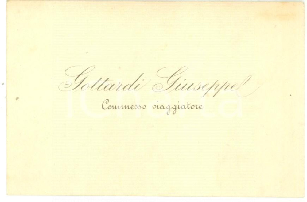 Oggetto da collezione cartaceo 1900 ca Biglietto da visita di Giuseppe GOTTARDI commesso viaggiatore 1