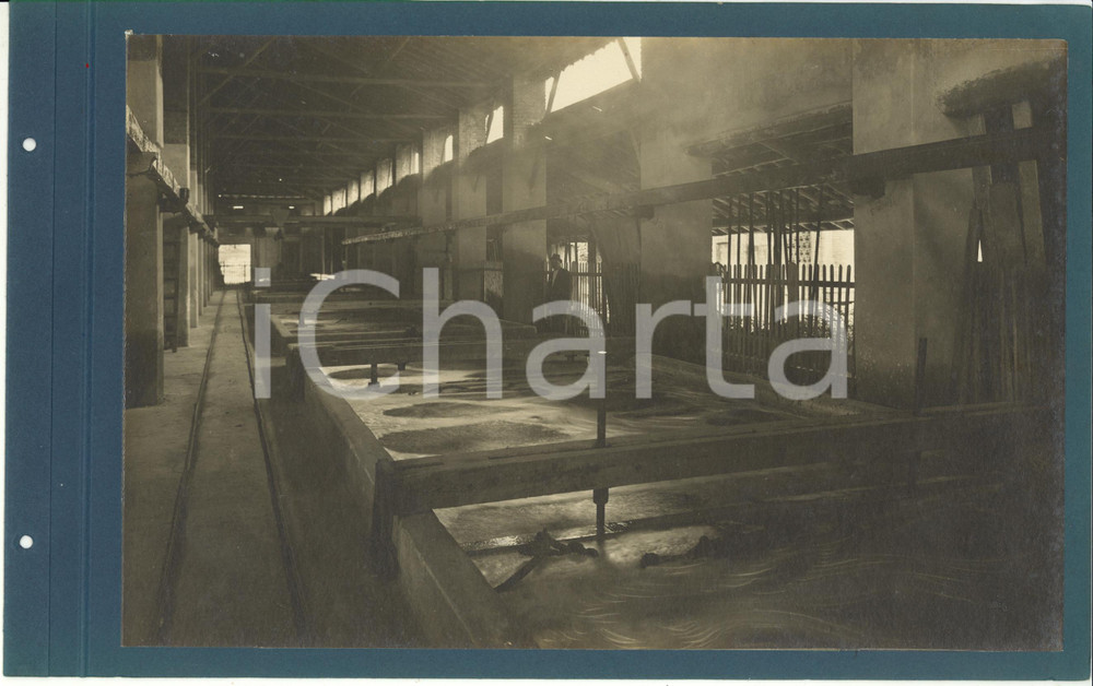 Fotografia d epoca originale 1920 ca CERIANO LAGHETTO Ditta TRANQUILLO ROSSI  Vasche di lisciviazione  Foto 1