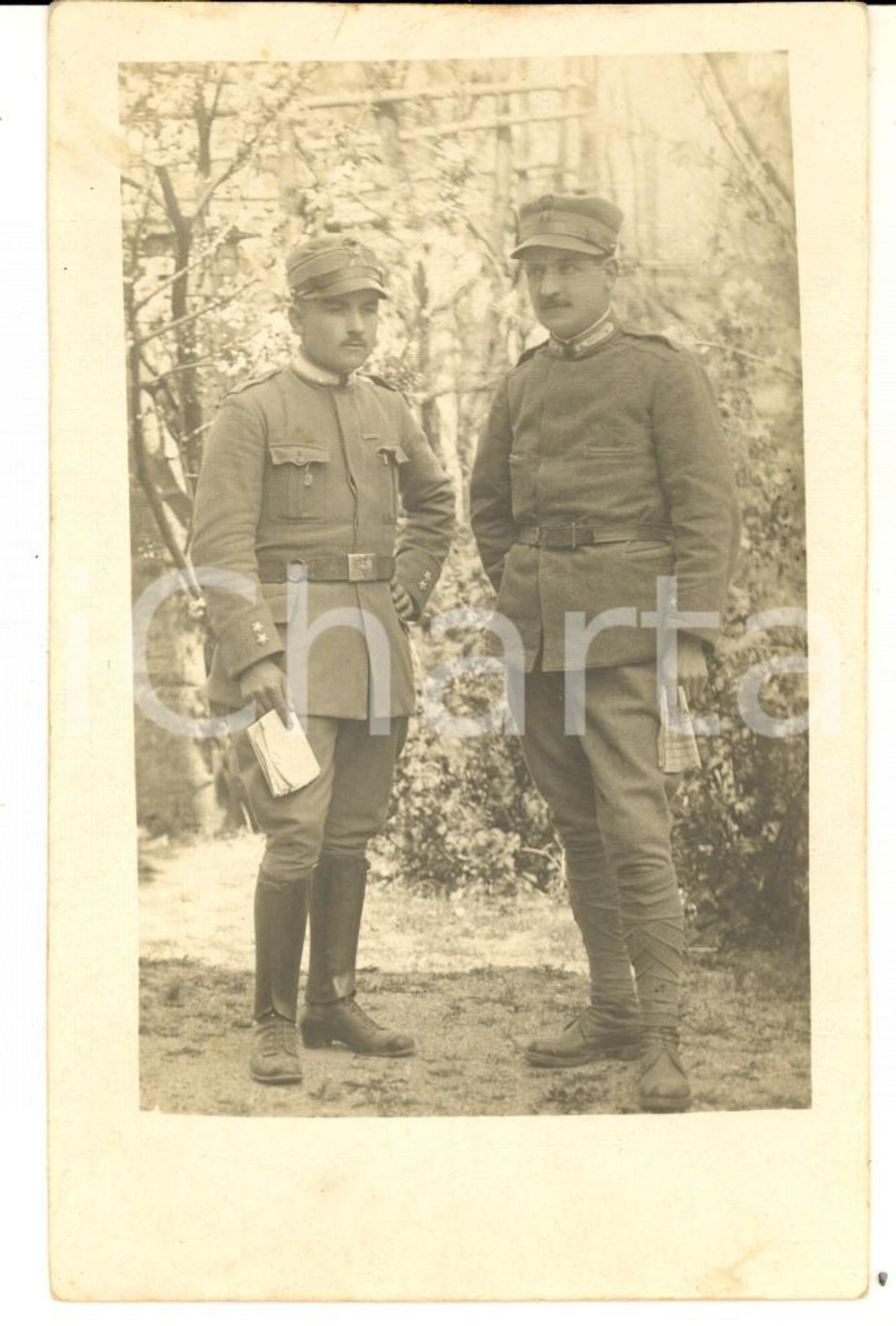 Fotografia d epoca originale 1915 ca WW1 Ritratto ufficiali FANTERIA 43Â° e 70Â° reggimento  Foto cartolina 1