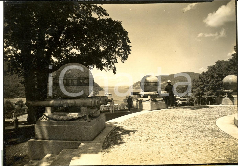 Fotografia d epoca originale 1940 ca WEST POINT  TROPHY POINT View on the Hudson River  Photo 18x13 1