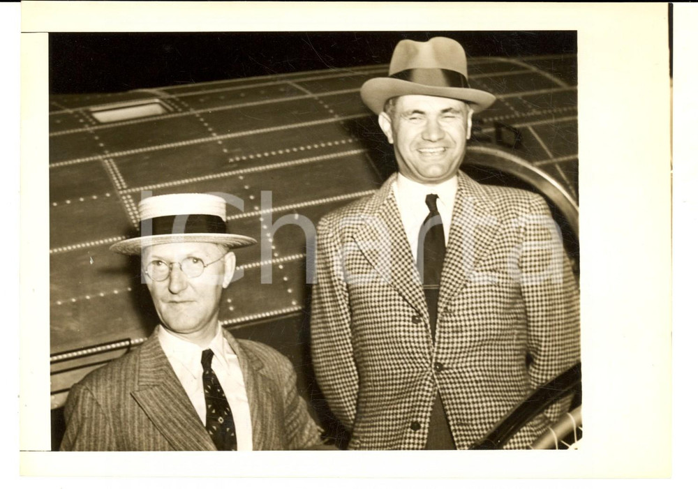 Fotografia d epoca originale 1941 NEW YORK Consul Johannes BORCHERS  and Fritz WEIDEMANN leaving for homeland 1