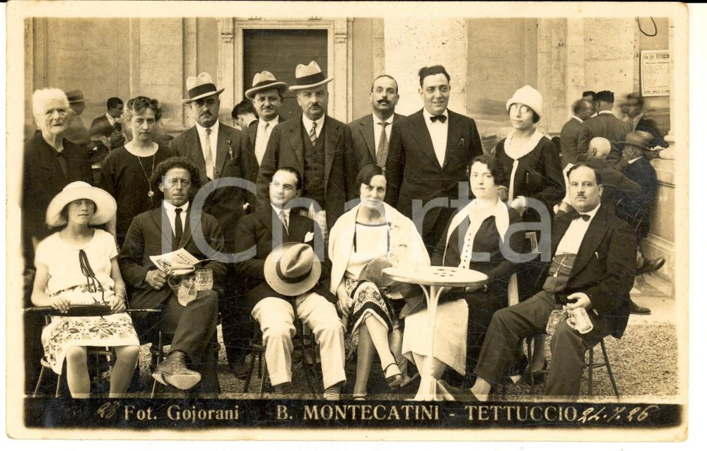 Fotografia d epoca originale 1926 MONTECATINI TERME Villeggianti allo stabilimento TETTUCCIO Foto GOIORANI 1