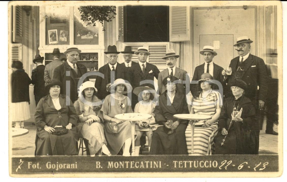 Fotografia d epoca originale 1923 MONTECATINI Ospiti al bar dello stabilimento TETTUCCIO  Foto GOJORANI 1