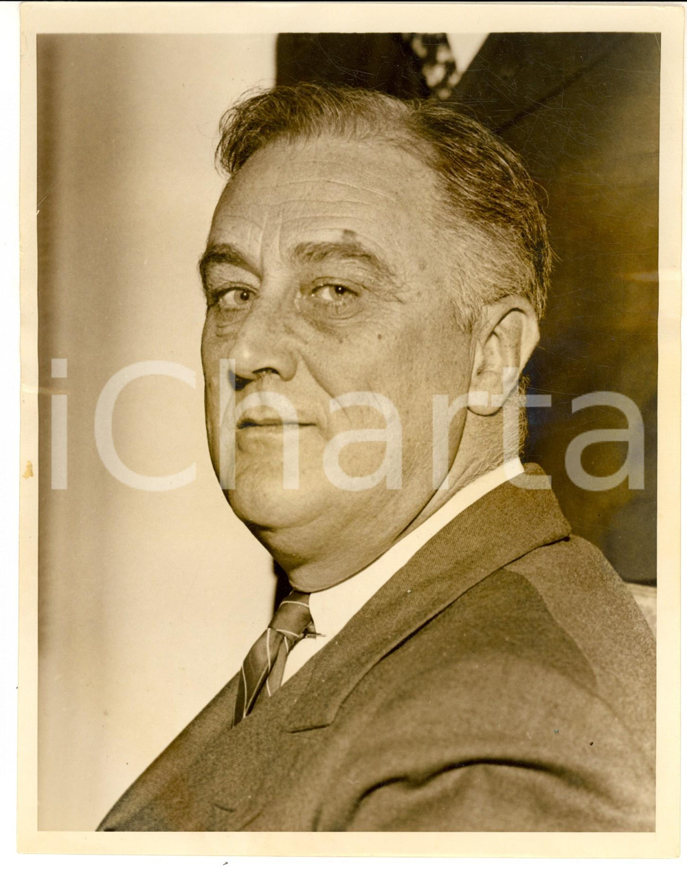 Fotografia d epoca originale 1940 ca WASHINGTON Portrait of president Franklin D. ROOSEVELT  Photo 1