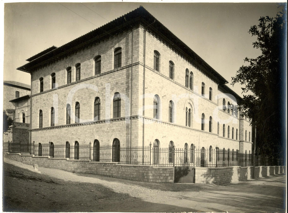 1930 ca ASSISI Veduta laterale nuovo Convitto "Principe di Napoli" - Foto 23x17