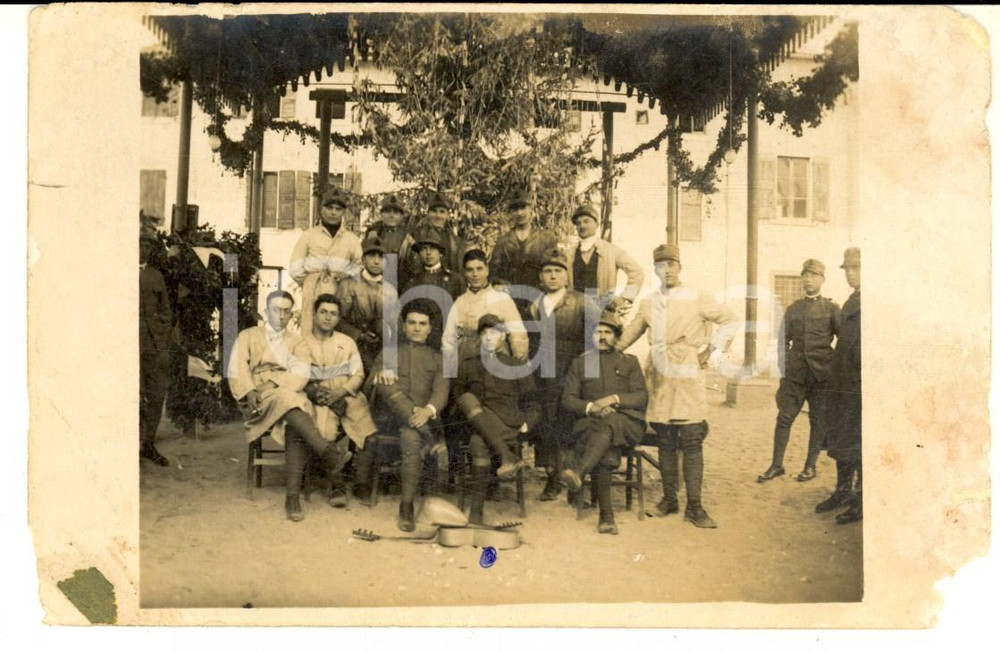Fotografia d epoca originale 1926 VERONA REGIO ESERCITO Cuciniere con guardie e allievi Foto DANNEGGIATA 1