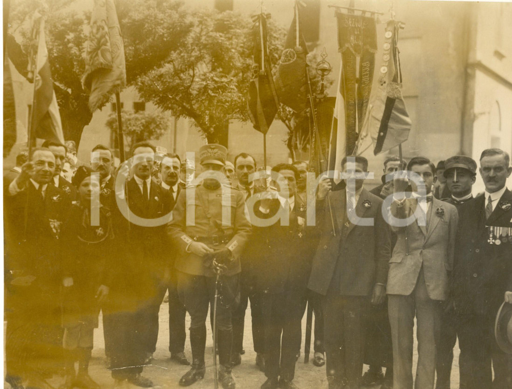 Fotografia d epoca originale 1935 ca MILANO Commemorazione militare GRANDE GUERRA  Fotografia 28x21 cm 1