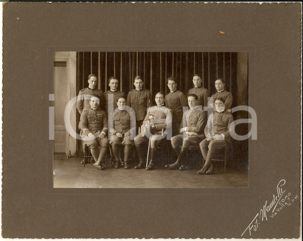Fotografia d epoca originale 1927 COMO Ufficiali al Concorso di Telegrafia  Onoranze ad Alessandro Volta 1