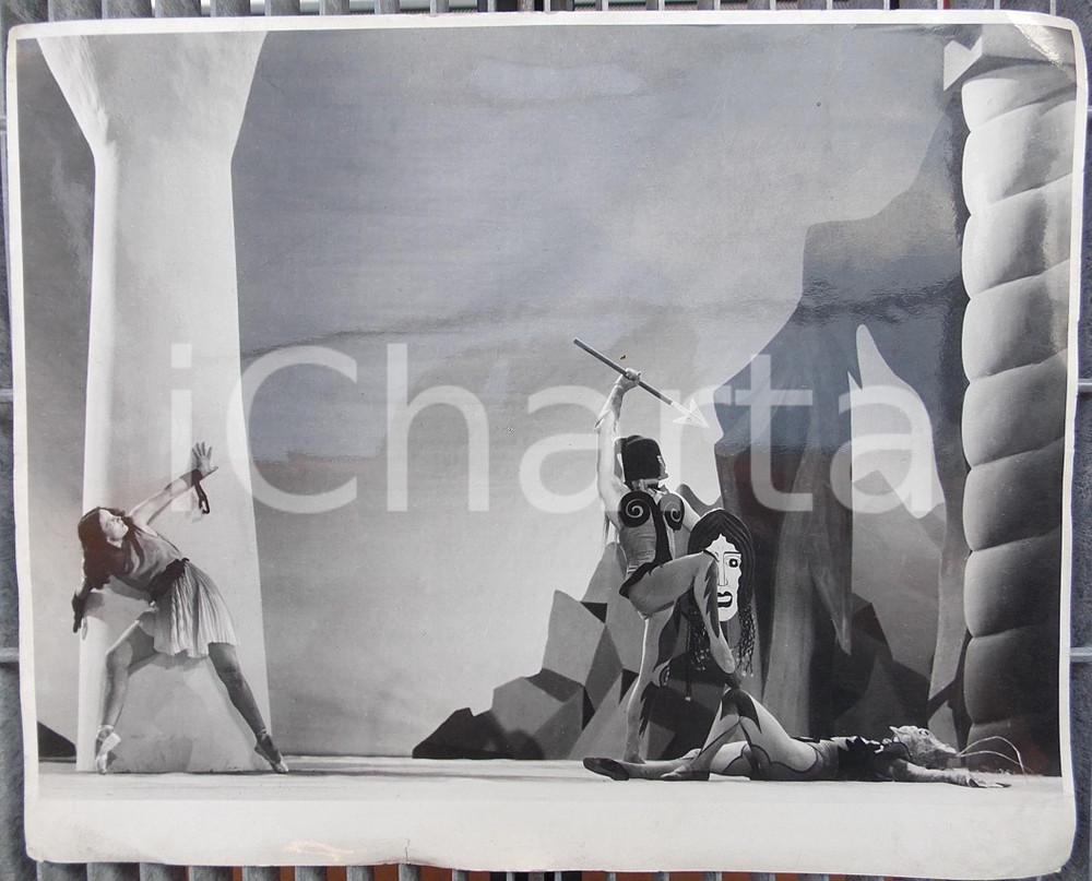 Fotografia d epoca originale 1950 ca ? DANZA CLASSICA Balletto in costume antica Grecia  Foto ARTISTICA 30x24 1