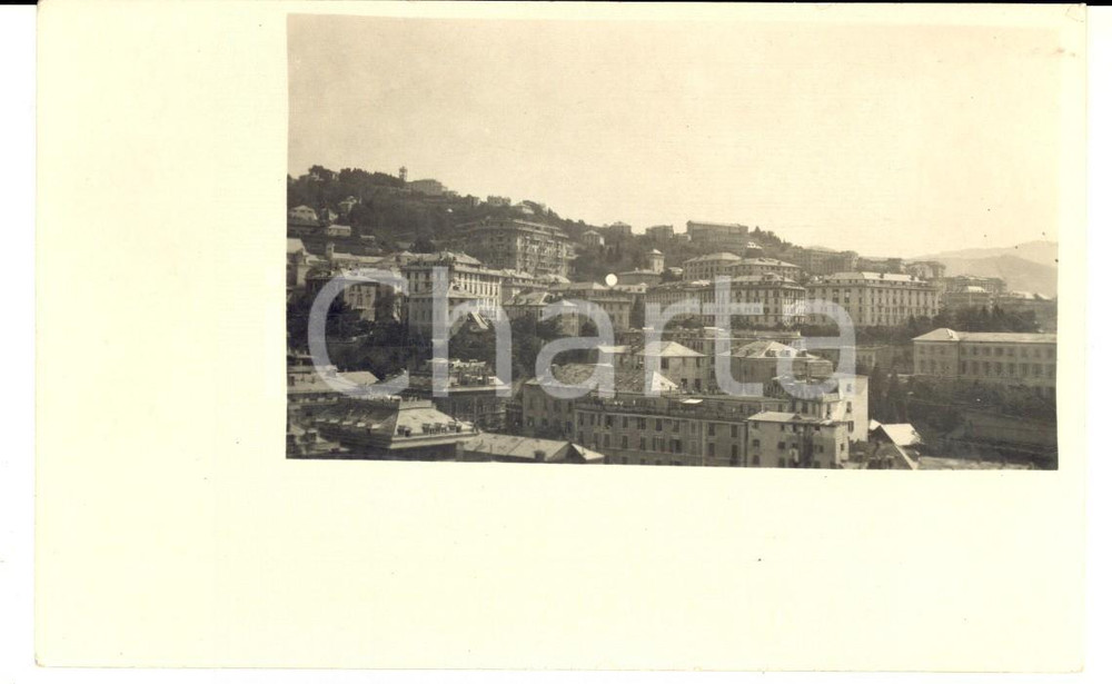 Fotografia d epoca originale 1920 ca GENOVA Veduta generale della cittÃ   Foto cartolina VINTAGE 1